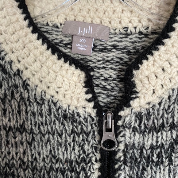 J. JILL FRONT ZIP CARDIGAN SWEATER - Picture 5 of 7